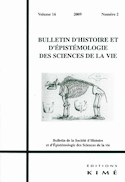Bulletin d'histoire et d'épistémologie des sciences de la vie, v. 16, no 02